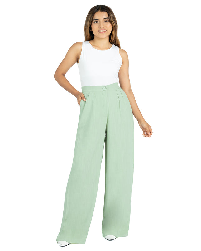 Pantalón en Lino Sabana Vera Menta