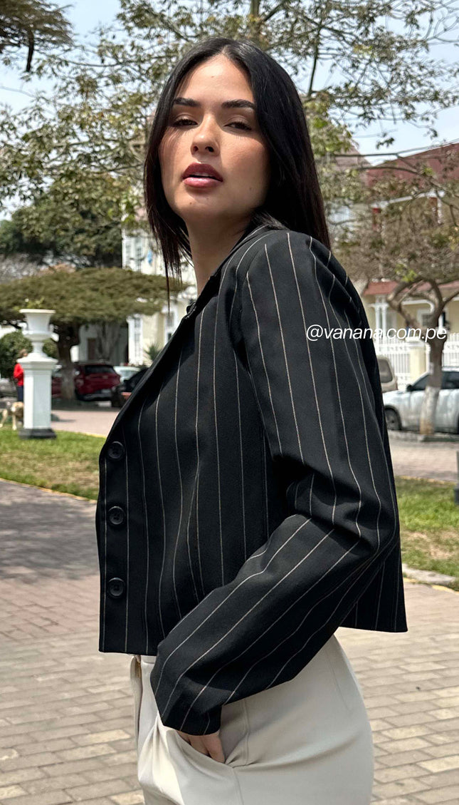 Blazer Crop Lady a Rayas Milano