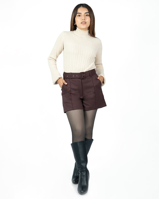 Short con Correa en Sisley Elena Marrón