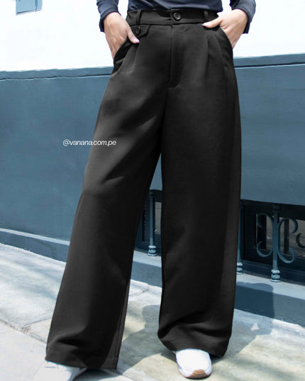Pantalón Palazo en Mónaco Tania Negro