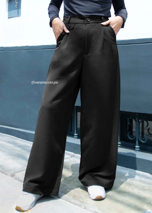 Pantalón Palazo en Mónaco Tania Negro
