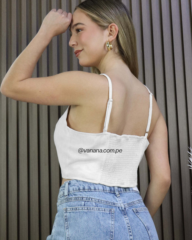 Top Tiras de Lino Sofi Perla
