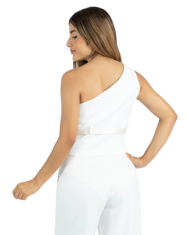 Top en Lino Dasha Blanco