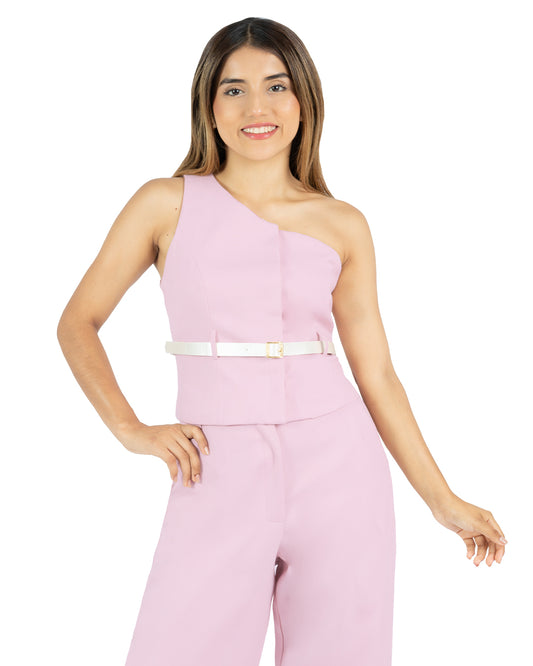 Top en Lino Dasha Rosa