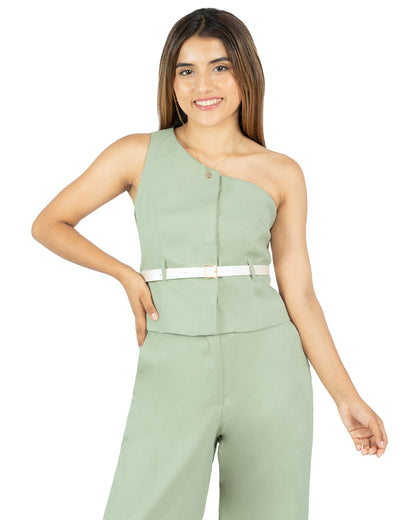 Top en Lino Dasha Verde
