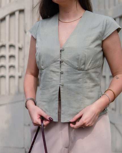 Blusa Marina en Cotton Algodón