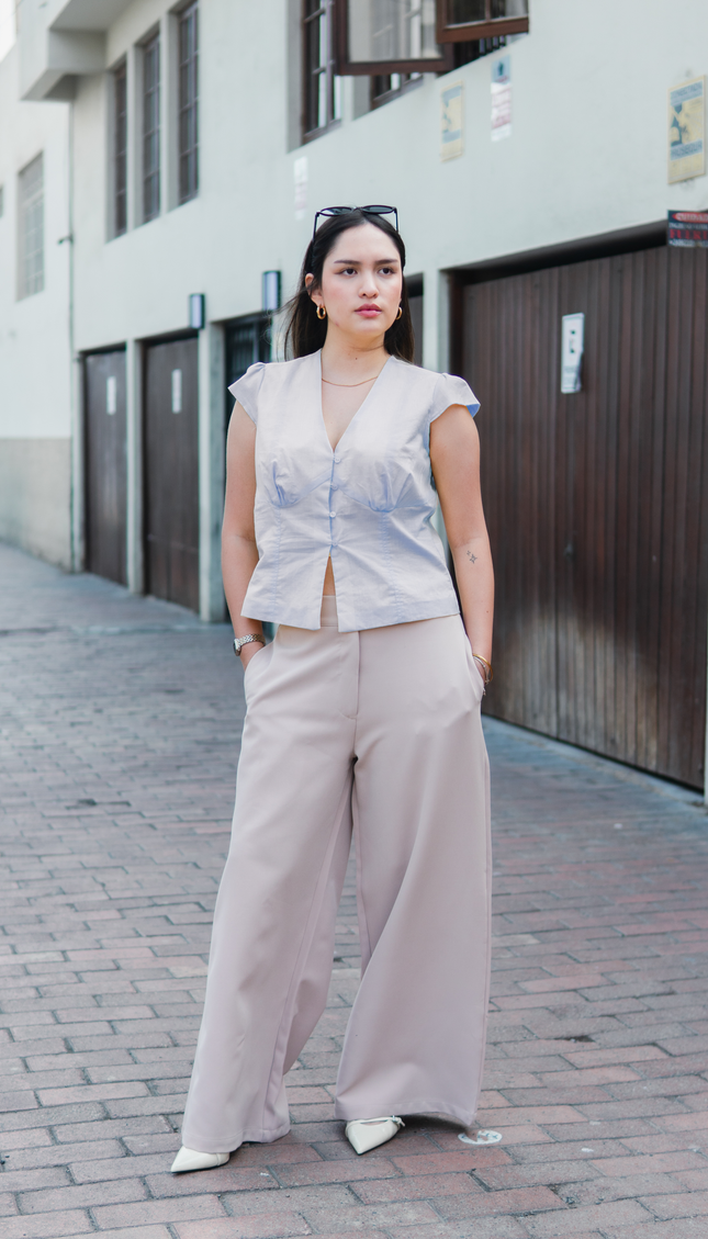 Blusa Marina en Cotton Algodón