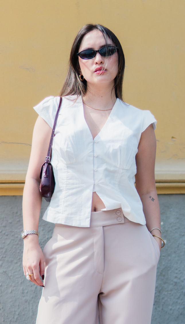 Blusa Marina en Cotton Algodón
