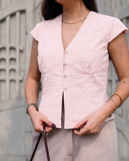 Blusa Marina en Cotton Algodón