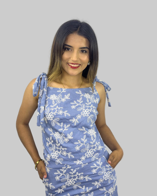 Top Alba en Galia bordado