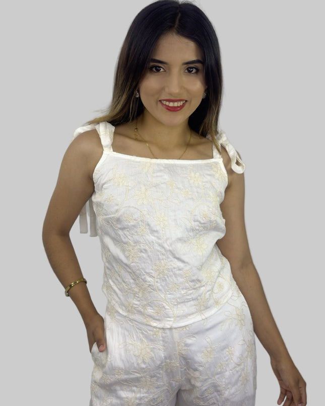 Top Alba en Galia bordado