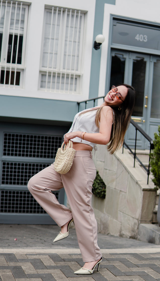 Chaleco Arena Crop en Cotton Slub