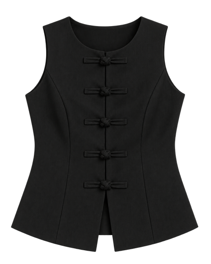 Chaleco Zoe | Chaleco Sastre para Mujer con Lazos – VANANA