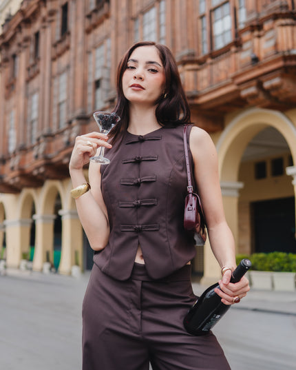 Chaleco Zoe | Chaleco Sastre para Mujer con Lazos – VANANA