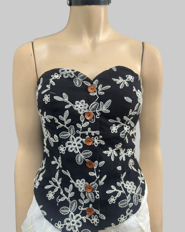 Corset KORI en Galia bordado