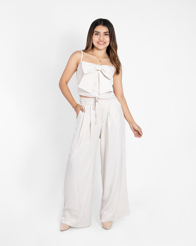 PANTALON SATÍN CUPRO PERLA