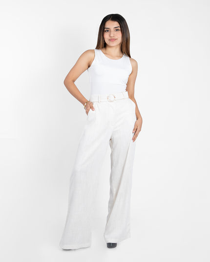 PANTALON ALBA EN LINO GRECIA NATURAL