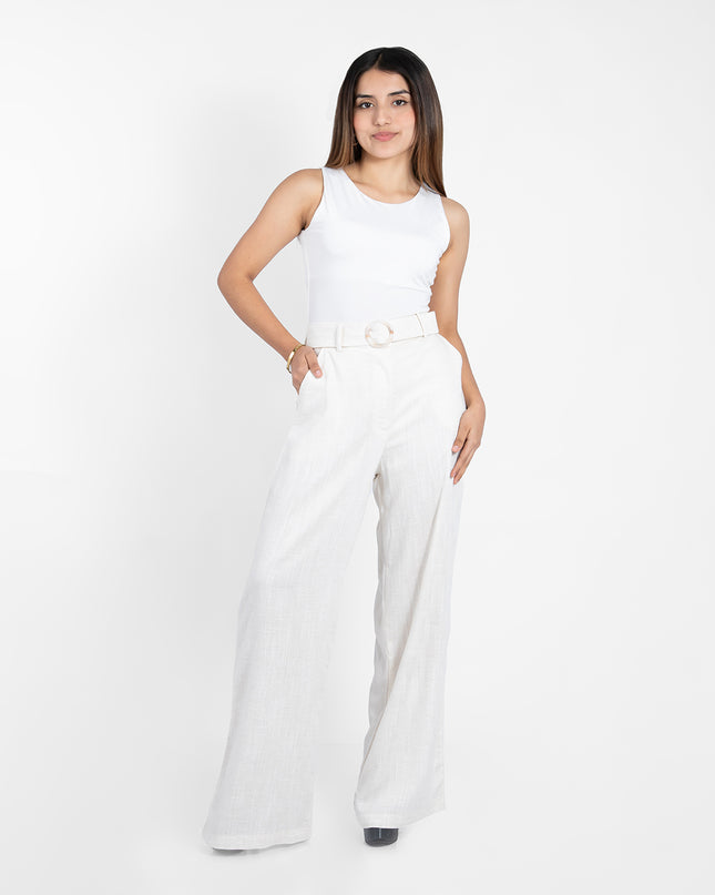 PANTALON ALBA EN LINO GRECIA NATURAL
