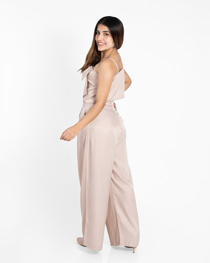 PANTALON SATÍN CUPRO BEIGE