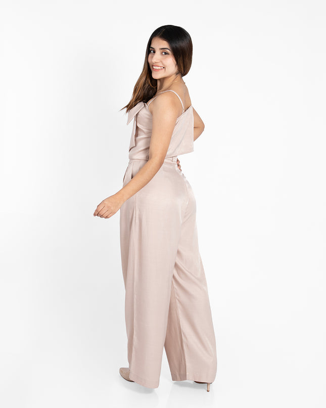 PANTALON SATÍN CUPRO BEIGE