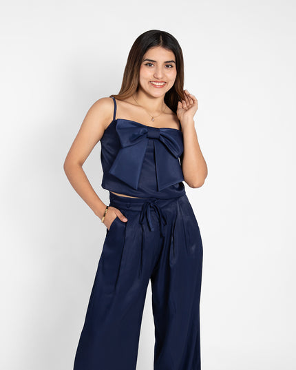 BLUSA SATIN CUPRO XIOMI AZUL MARINO