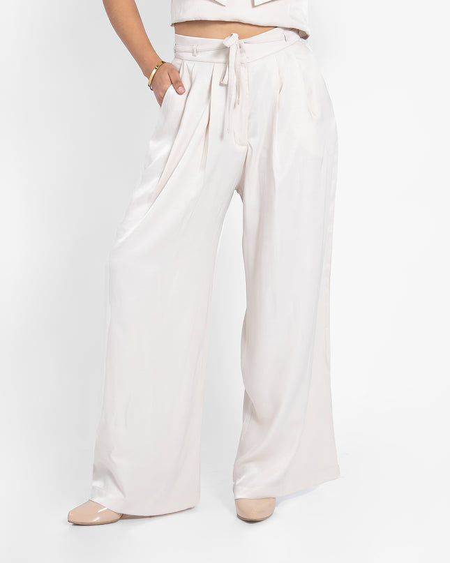 PANTALON SATÍN CUPRO PERLA