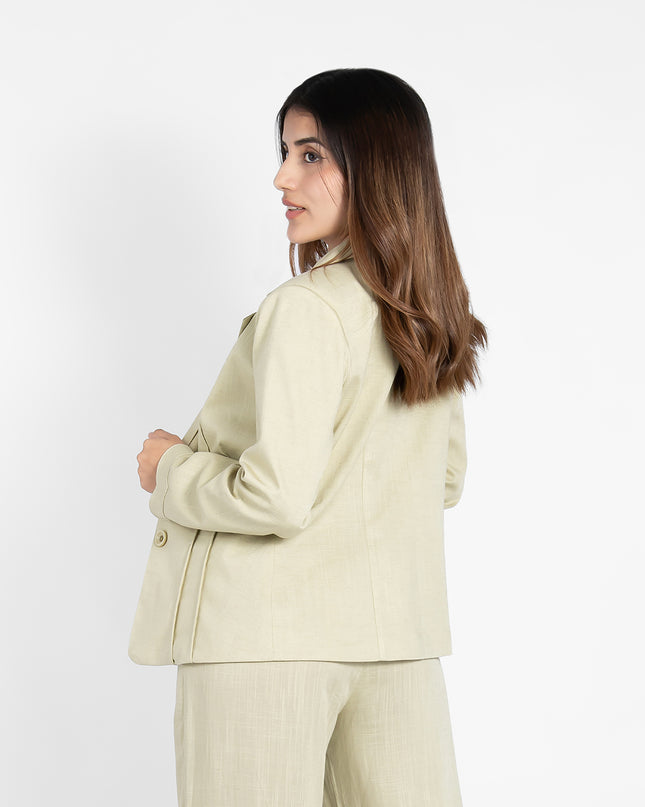 BLAZER ABRIL EN LINO GRECIA LIMON