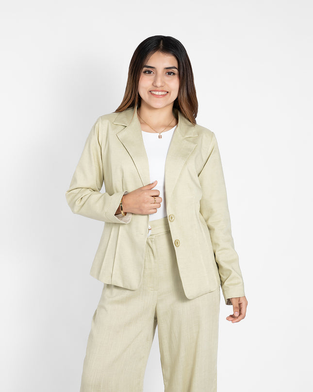 BLAZER ABRIL EN LINO GRECIA LIMON