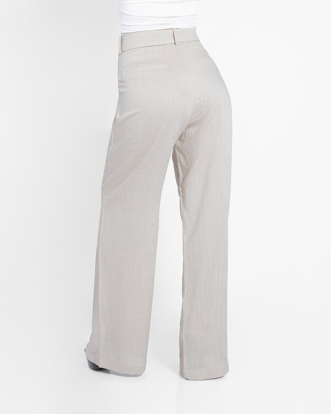 PANTALON ALBA EN LINO GRECIA ARENA