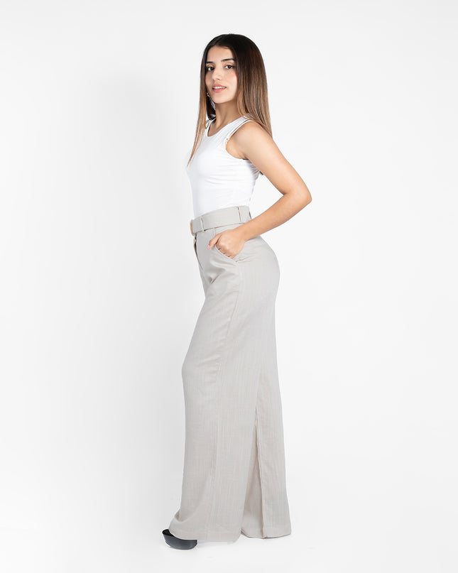 PANTALON ALBA EN LINO GRECIA ARENA