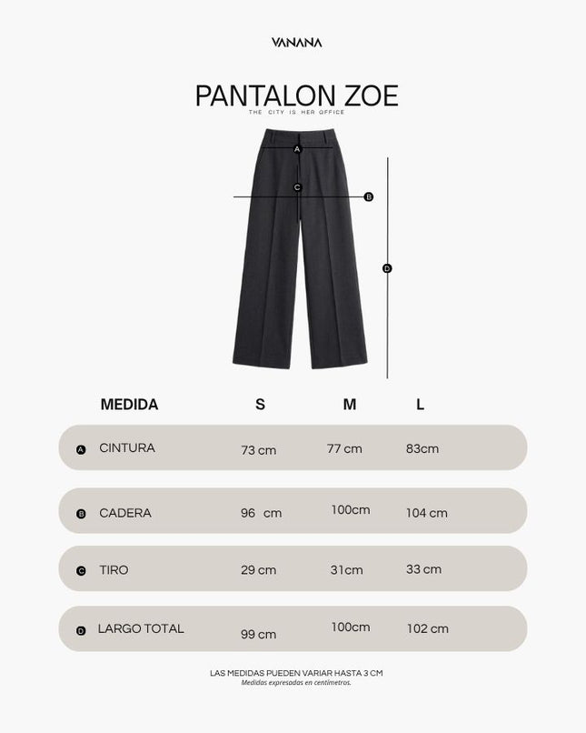 Pantalón Zoe Mujer | Pantalón Sastre Wide Leg – VANANA