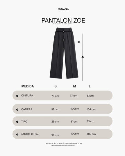 Pantalón Zoe Mujer | Pantalón Sastre Wide Leg – VANANA