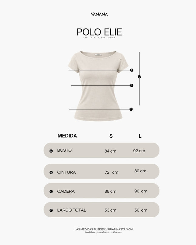 Polo Elie Mujer Escote Bote Manga Corta | VANANA