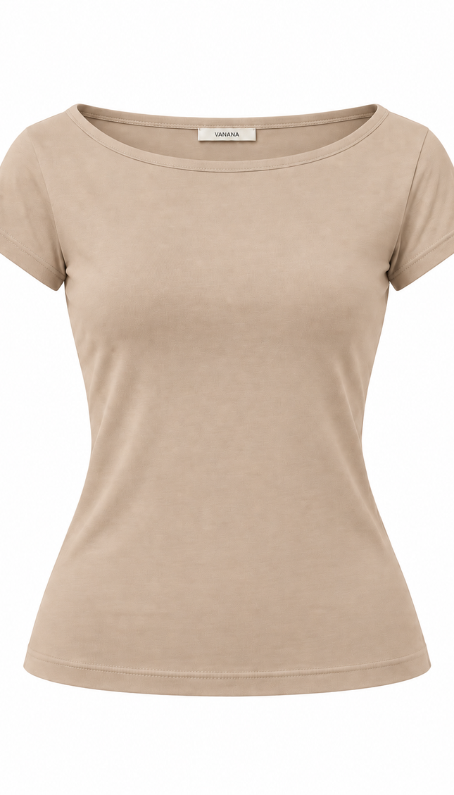 Polo Elie Mujer Escote Bote Manga Corta | VANANA