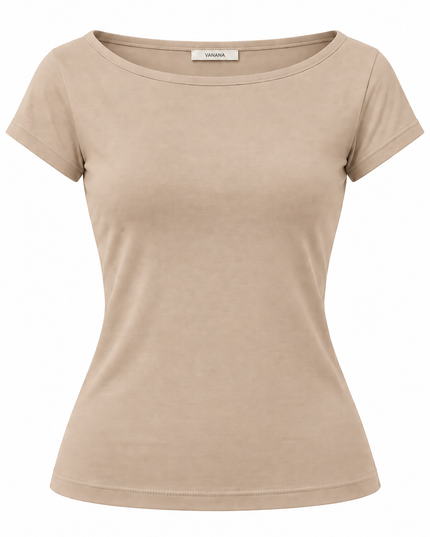 Polo Elie Mujer Escote Bote Manga Corta | VANANA