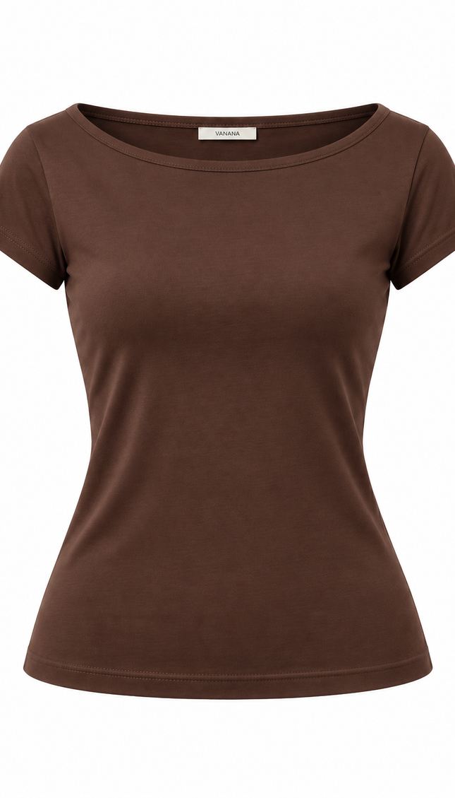 Polo Elie Mujer Escote Bote Manga Corta | VANANA