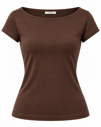 Polo Elie Mujer Escote Bote Manga Corta | VANANA