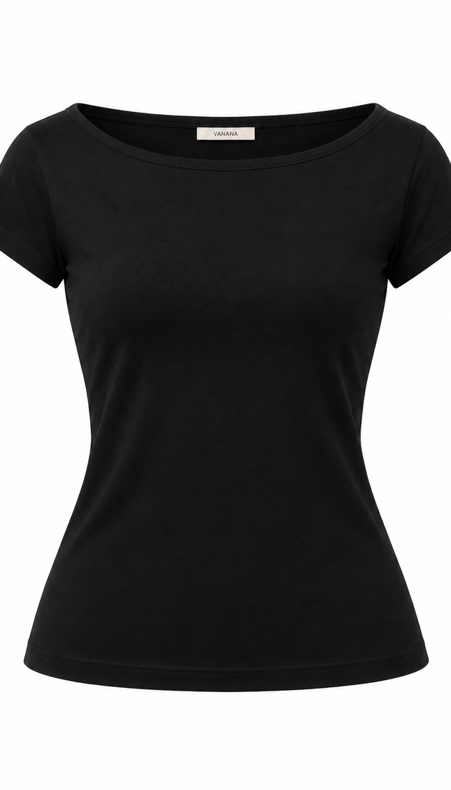 Polo Elie Mujer Escote Bote Manga Corta | VANANA