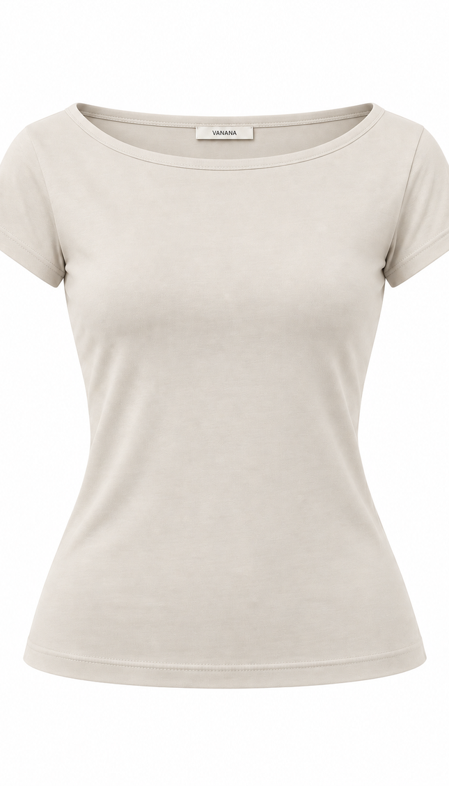 Polo Elie Mujer Escote Bote Manga Corta | VANANA