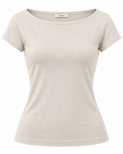 Polo Elie Mujer Escote Bote Manga Corta | VANANA