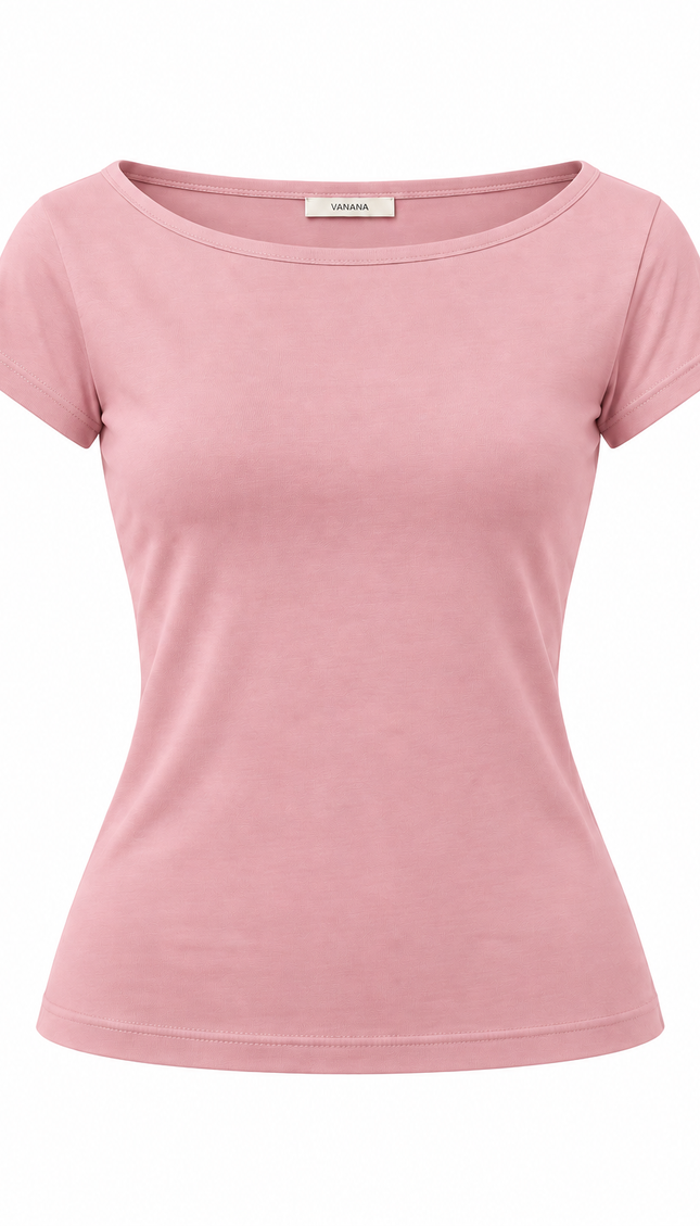 Polo Elie Mujer Escote Bote Manga Corta | VANANA
