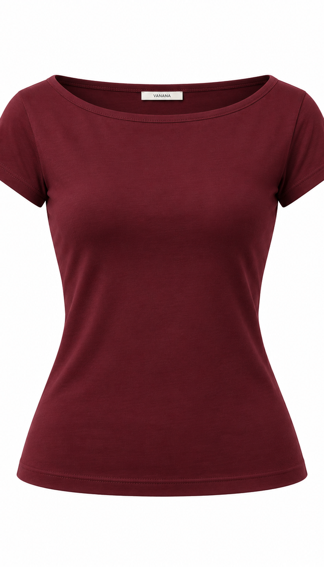 Polo Elie Mujer Escote Bote Manga Corta | VANANA